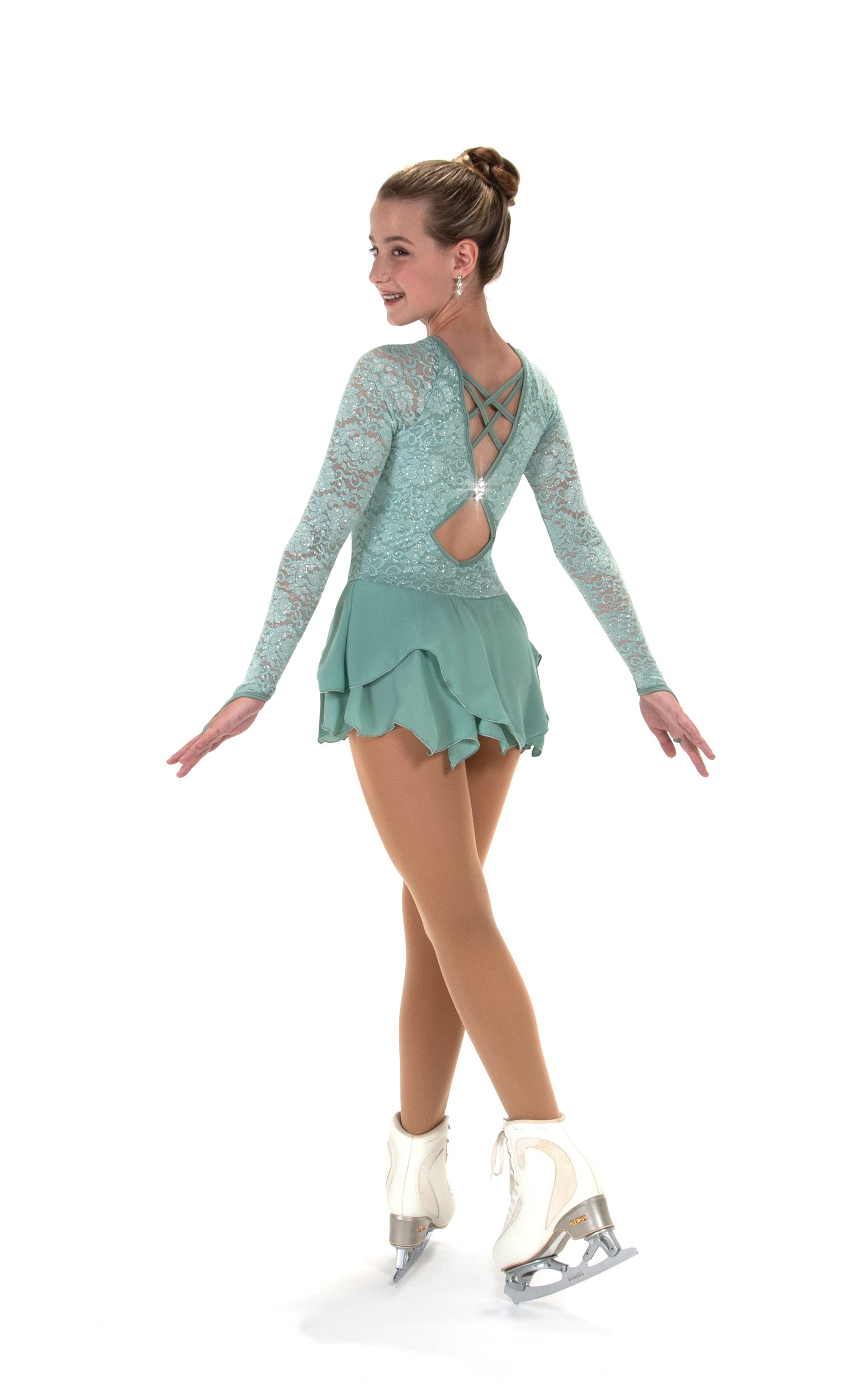 Jerry's Lace Lives On #545 Skating Dress - Willow Green Adult Medium