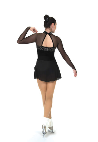 Jerry's Crystal Fanfare #596 Beaded Skating Dress - Black