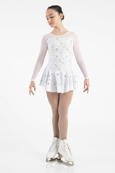 Mondor Ready to Ship Fantasy on Ice #613 Skating Dress - White