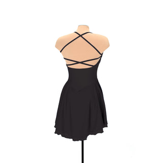 Solitaire Ready to Ship Empire Unbeaded Skating Dress - Black