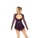 Solitaire Ready to Ship Side Cutout Beaded Skating Dress - Silver