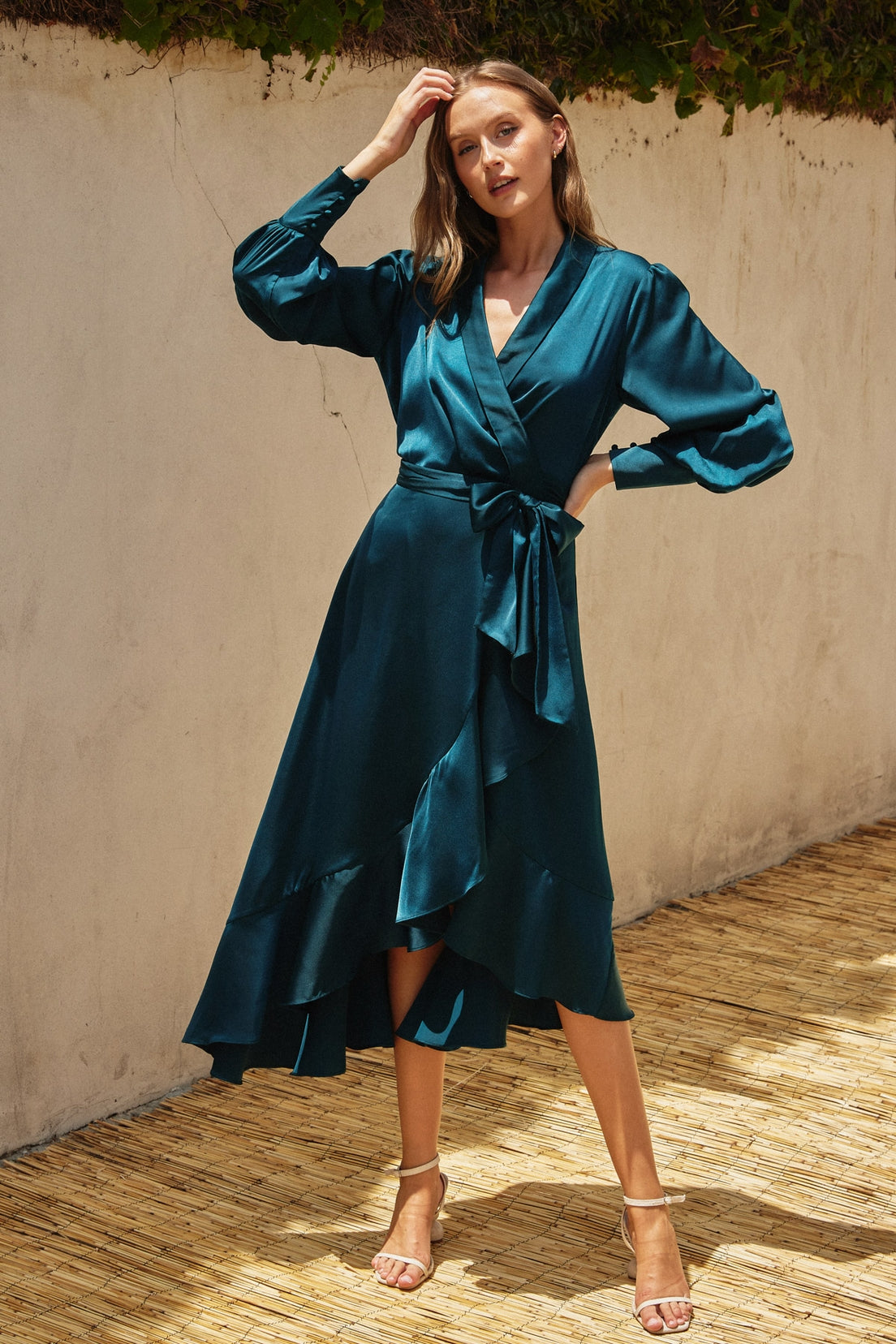 Ready to Ship Deep Teal Wrap Dress Ready to Ship Deep Teal Wrap Dress