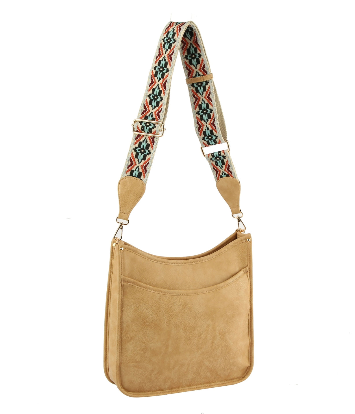 Handbag Factory Ready to Ship Crossbody Guitar Strap Bag - Tan ...