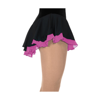 Jerry's Ready to Ship Double Georgette Skating Skirt - Black/Magenta