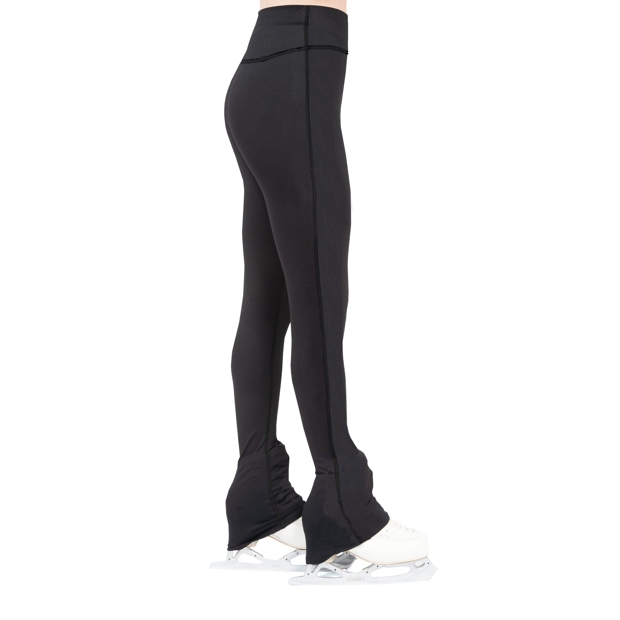 Mondor® Performance Black Supplex® Figure Skating Tuxedo Heel Cover Leggings  NEW