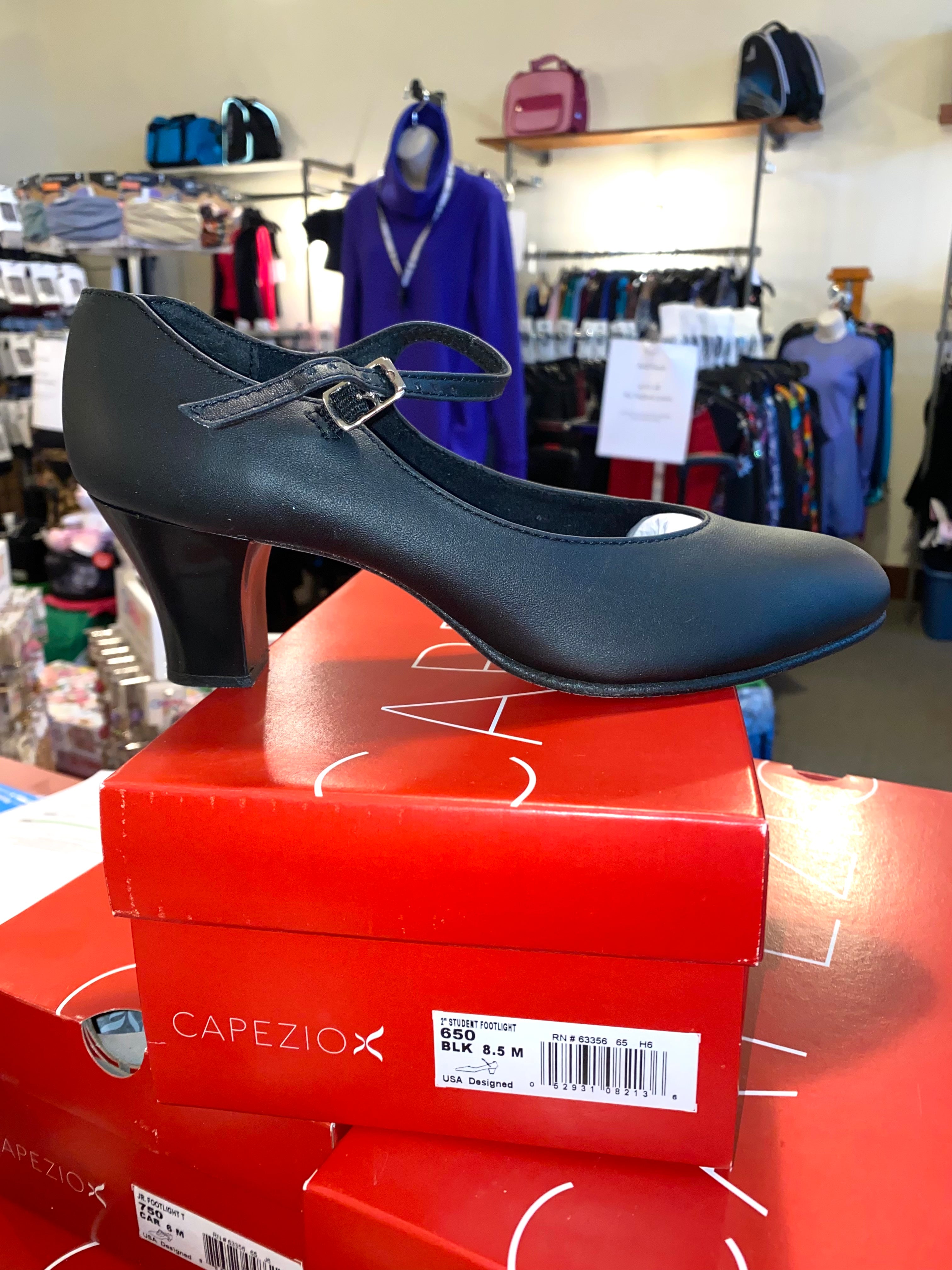 Capezio Ready to Ship 2” Footlight Character Shoes Black