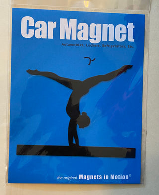 Car Magnet - Gymnastics Beam Handstand
