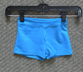 Capezio Ready to Ship Low Rise Shorts - Turquoise
