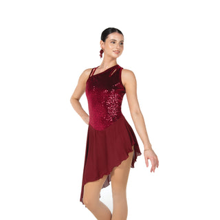 Jerry's Ready to Ship Sequin Chasse #106 Dance Skating Dress - Wine