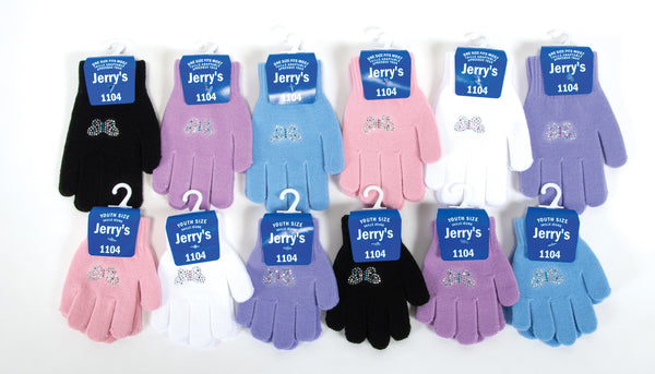 Jerry's Crystal Butterfly Stretchy Gloves - 6 Colors