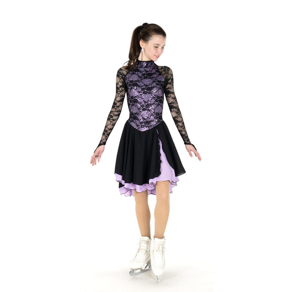 Jerry's Dancesse #140 Dance Skating Dress - Black/Lilac
