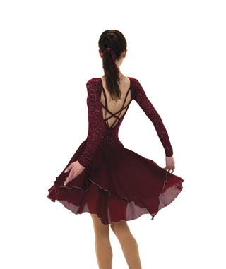 Jerry's Ready to Ship Dreamtime #203 Dance Skating Dress - Wine