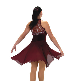 Jerry's Cabernet Crystals #204 Dance Beaded Skating Dress