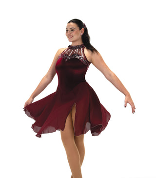 Jerry's Cabernet Crystals #204 Dance Beaded Skating Dress