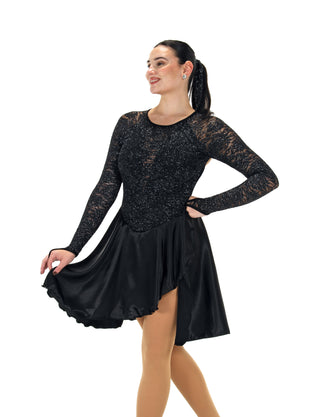 Jerry's Ready to Ship  Lilt of Lace #210 Dance Skating Dress - Black
