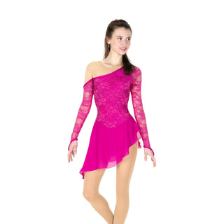 Jerry's Bare Shoulder #220 Skating Dress - Deep Pink - Northern Ice and Dance
