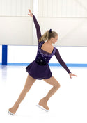 Jerry's Violette #228 Beaded Skating Dress