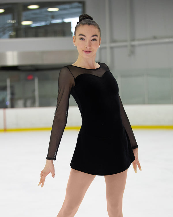 Mondor Ready to Ship Essentials #2851 Skating Dress - Black Velvet