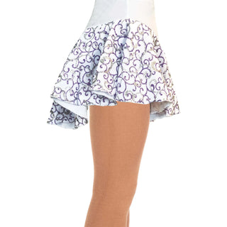 Jerry's Swirl Velvet Skating Skirt - White