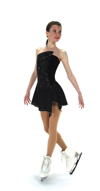 Jerry's On the Edge #521 Skating Dress - Jet Black - Northern Ice and Dance