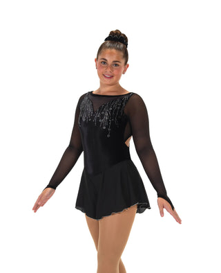 Jerry's Ready to Ship Slightly Silver #523 Skating Dress - Black