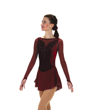 Jerry's Ready to Ship Slightly Silver #523 Skating Dress - Wine