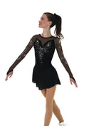 Jerry's Ready to Ship Diamondescent #525 Beaded Skating Dress - Black