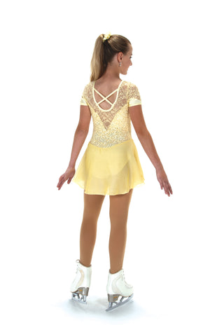 Jerry's Ready to Ship Softly Sequins #528 Skating Dress - Soft Yellow