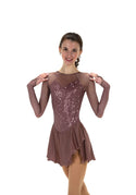 Jerry's Sequins & Satin #539 Skating Dress - Tawny Rose