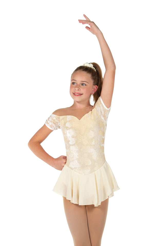 Jerry's Ready to Ship Silk Cameo #544 Skating Dress - Champagne