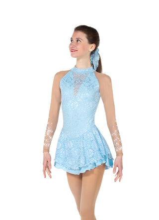Jerry's Ready to Ship Daybreak #546 Beaded Skating Dress - Mist Blue