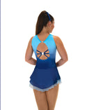 Jerry's Ready to Ship Aqua Alta #557 Beaded Skating Dress