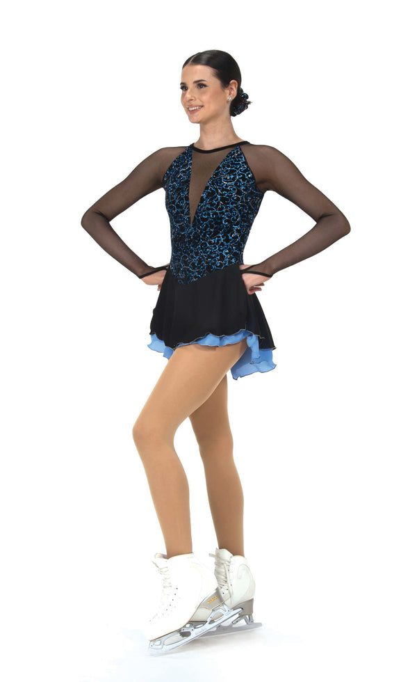 Jerry's Ready to Ship Sound of Swirls #558 Skating Dress - Blue
