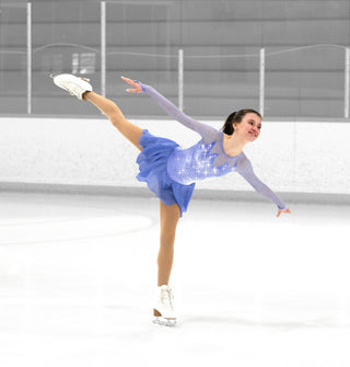 Jerry's Mythical #570 Beaded Skating Dress - Periwinkle