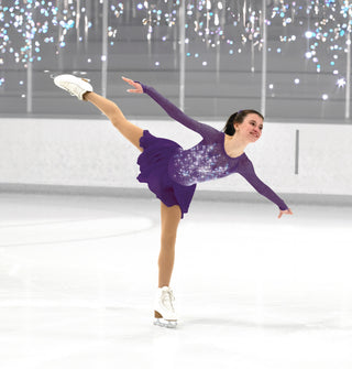 Jerry's Mythical #570 Beaded Skating Dress - Purple