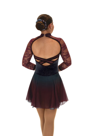 Jerry's Ready to Ship Silver & Wine #595 Skating Dress