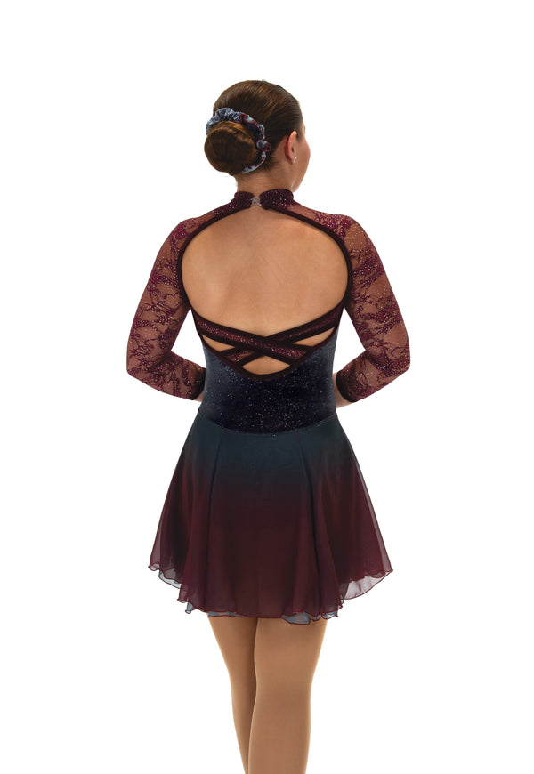 Jerry's Ready to Ship Silver & Wine #595 Skating Dress