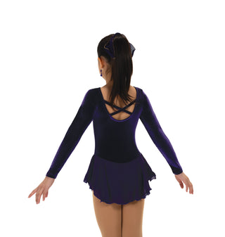 Jerry's Single Snowflake #601 Beaded Skating Dress - Dark Purple