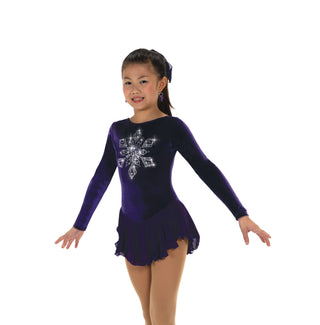 Jerry's Single Snowflake #601 Beaded Skating Dress - Dark Purple