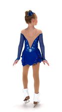 Jerry's Compelling #604 Beaded Skating Dress - Royal Blue