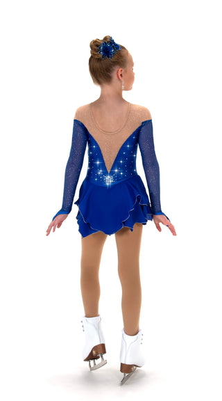 Jerry's Compelling #604 Beaded Skating Dress - Royal Blue
