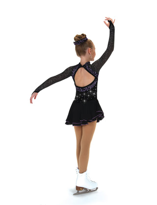 Jerry's Knight #605 Beaded Skating Dress - Black - Northern Ice and Dance