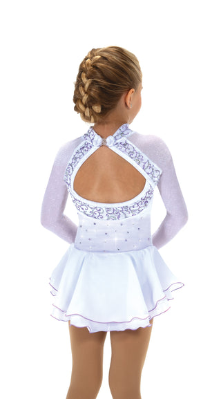 Jerry's Knight #605 Beaded Skating Dress - White