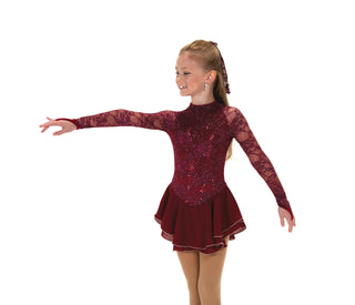 Jerry's Sequin Lining #609 Skating Dress - Wine