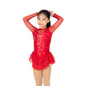 Jerry's Crystal Kisses #614 Beaded Skating Dress - Red