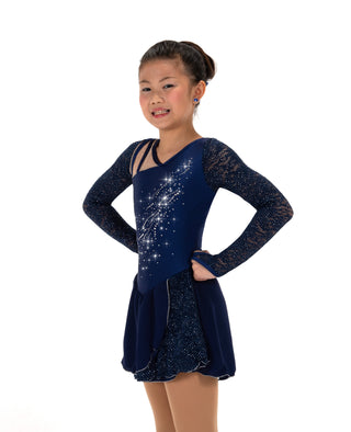 Jerry's Side Glide #617 Beaded Skating Dress - Navy Blue