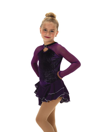 Jerry's Shimmer #645 Skating Dress - Deep Purple