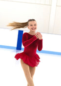Jerry's Skatesong #688 Skating Dress - Red - Northern Ice and Dance
