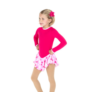 Jerry's Happy #691 Fleece Skating Dress - Pink Hearts - Northern Ice and Dance