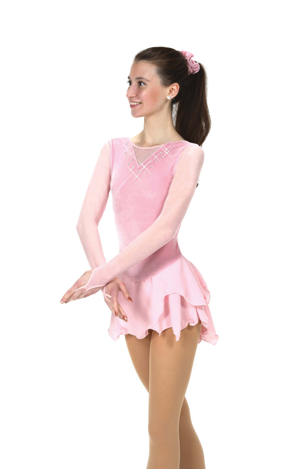 Jerry's Demi-Pointe #85 Beaded Skating Dress - Pink Youth 10-12 Jerry's Demi-Pointe #85 Beaded Skating Dress - Pink Youth 10-12